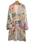 Baha Ranch Retro Pop Western Collage Lightweight Cardigan