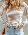 Stripe Ribbed Long Sleeve Tee