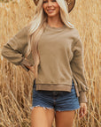 TatumFuzzy Sherpa Splicing Pullover Sweatshirt