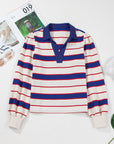 Genesis Stripe Polo Pullover Sweatshirt