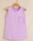 Mineral Wash Chest Pocket Tank Top