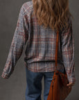 Plaid Textured Button-Up Chest Pocket Shirt