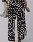 Zebra Stripe Wide Leg Pants