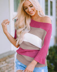 Willow Stripe Knit Half Sleeve Sweater