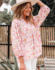 Sienna Floral Tassel Tie Tunic Blouse