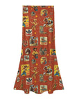 Vintage Cowgirl Collage Western Maxi Skirt