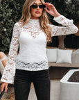 Alani Lace Crochet Bell Sleeve Blouse