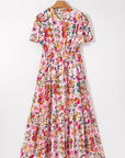 Kaitlyn Floral Short Sleeve Maxi Dress