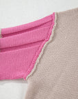 Ava Colorblock Exposed Seam Sweater