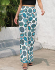 All Turquoise Flare Pants