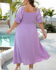 Marley Plus Size Swiss Dot Smocked Dress