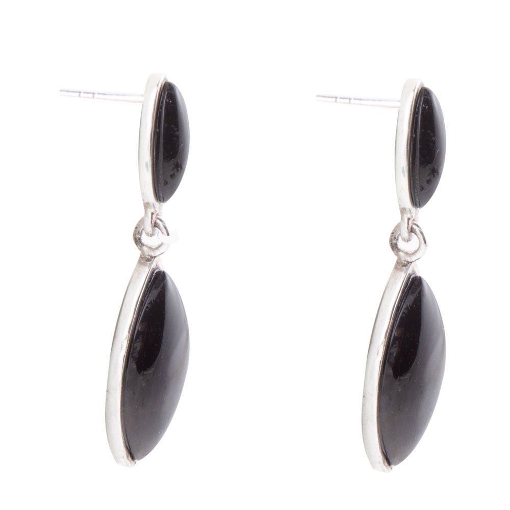 Champion Onyx and Sterling Silver Earrings