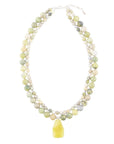 Chartruese Green Lemon Jade Statement Necklace
