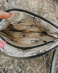 Stockyard Checkered Cowhide Wristlet