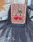 Cherry Crush Tooled Leather Purse