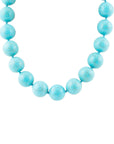 Chunky Blue Magnesite Round Necklace