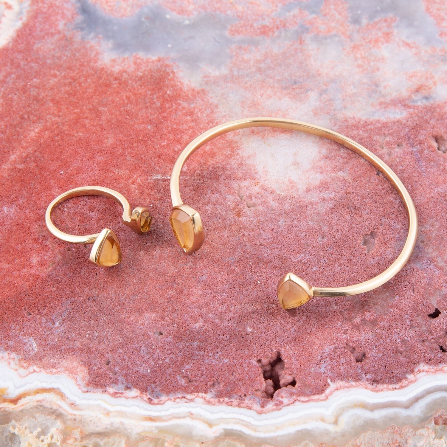 Citrine Open Cuff Bracelet