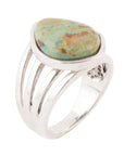 Classy Sterling Silver Blue Turquoise Ring