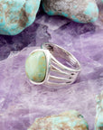 Classy Sterling Silver Blue Turquoise Ring