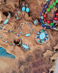 Concho Colourfull Golden Link Bracelet