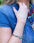 Concho Colourfull Golden Link Bracelet