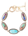 Concho Colourfull Golden Link Bracelet