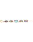 Concho Colourfull Golden Link Bracelet