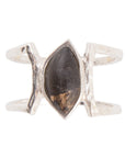 Cooling Trend Black Shungite Matrix and Sterling Silver Ring