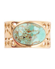 Cut it Out Blue Turquoise Golden Ring