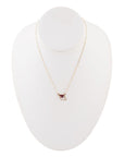 Corundum and Bronze Triangle Necklace