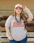 Pink Hell I Won't Cowgirl Graphic Tee