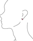 Credence Genuine Purple Turquoise Post Earrings