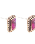 Credence Genuine Purple Turquoise Post Earrings