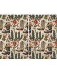 Cactus and Boots Curtains 28"x40" (2-Piece) Made in America