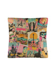 Baha Ranch Retro Pop Western Collage Pillow Case Made in America