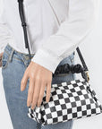 Plaid Faux Leather Crossbody Bag
