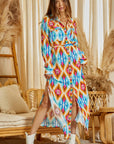 Ruidoso Aztec Button Down Dress Duster Plus Size