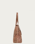D1290 - DISTRESSED COGNAC PURSE WITH SMALL TASSEL