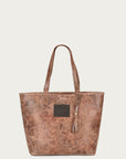D1290 - DISTRESSED COGNAC PURSE WITH SMALL TASSEL