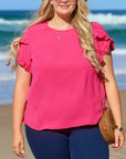 Paulina Ruffled Short Sleeve Plus Size Top