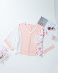 Aubree Floral Lace Crochet Patchwork Blouse