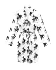 Rodeo Bronc Women's Long Sleeve Belted Satin Feel Dressing Lounge Robe