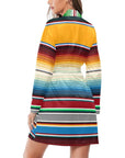 Mustard Serape Women's Belted Satin Feel Dressing Lounge Robe