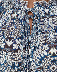 Boho Frilled Tied Neck Blouse
