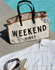 Alicia WEEKEND VIBES Canvas Tote