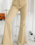 Gabriela Raw Edge Mid Waist Flared Jeans