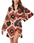 Santa Fe Aztec Women's Belted Satin Feel Dressing Lounge Robe