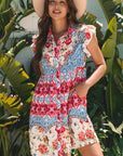 Dior Floral Mixed Pattern Buttoned Dress
