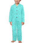 Turquoise Cattle Brands Boy's Western Pajama Set