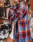 Plaid Button-Up Long Sleeve Shirt